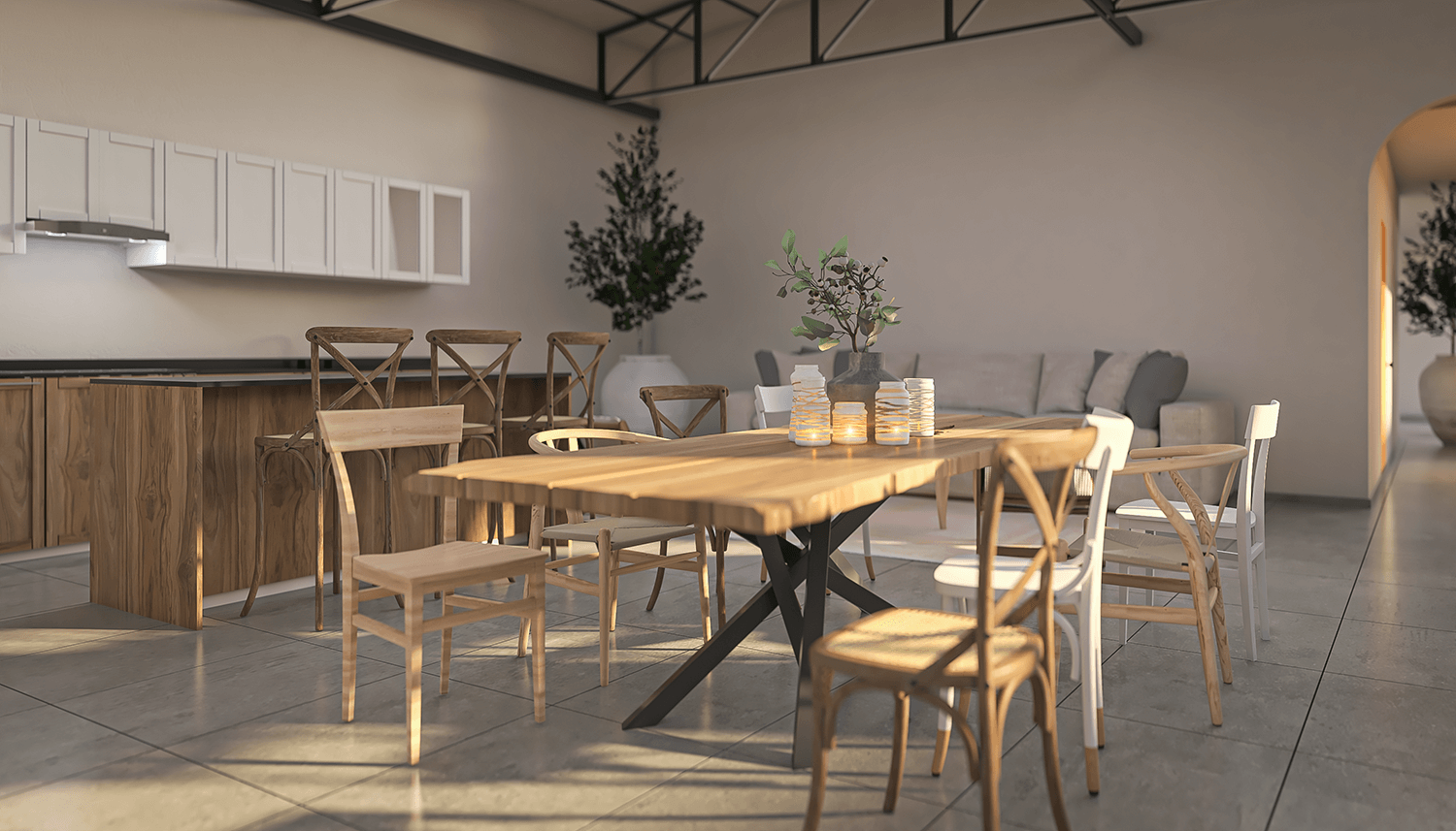 Casa Milagro dining and kitchen